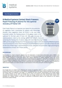 Rapid freezing of blood plasma for best recovery of coagulation factor VIII