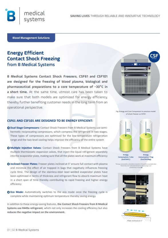 Efficient Contact Shock Freezers For Low Operating Costs - B Medical ...