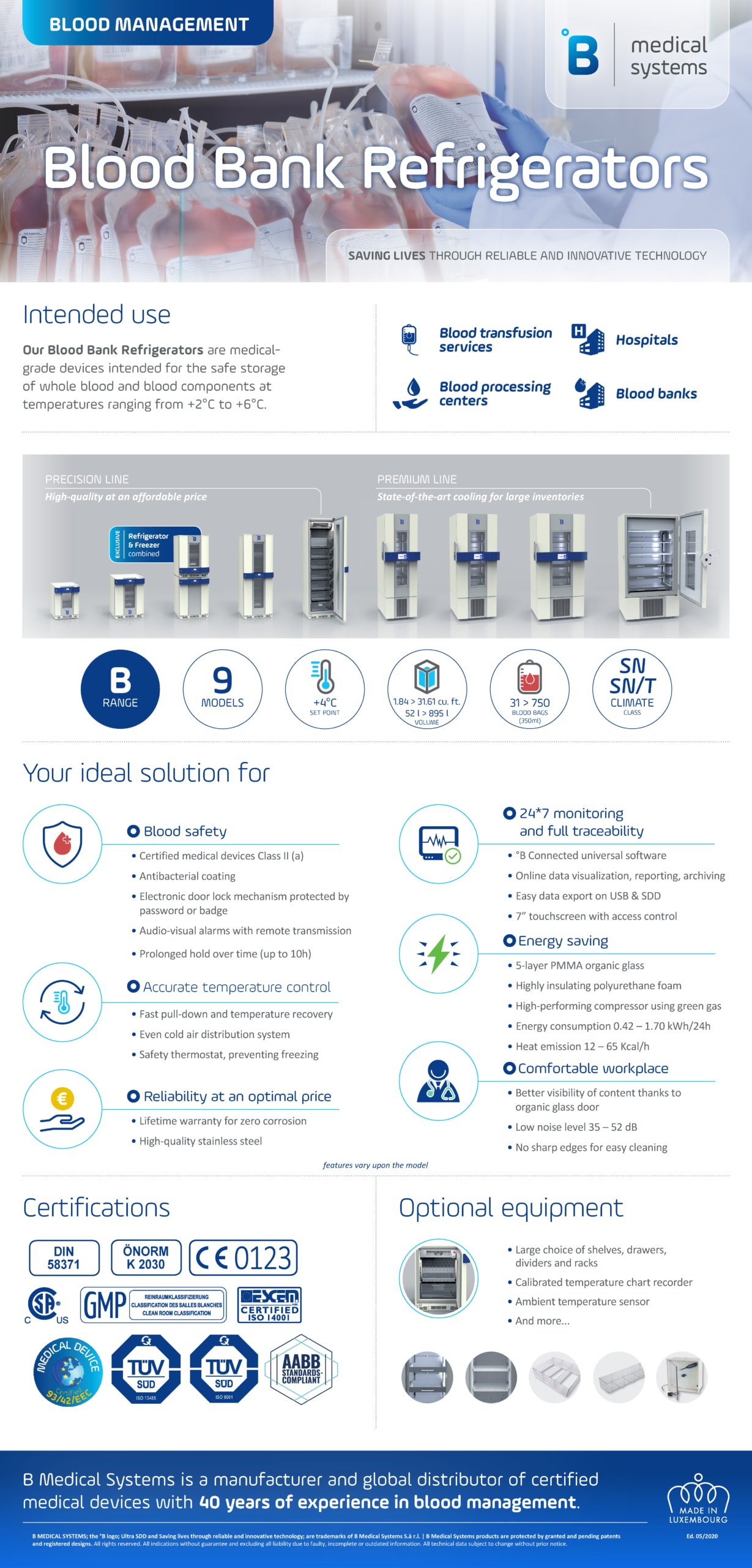 Blood Bank Refrigerators Infographic - B Medical Systems